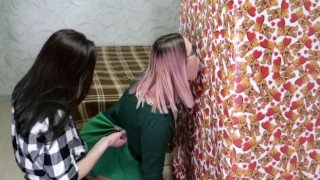 Valentine&rsquo;s day Surprise! GF Shared his gift with a friend. Gloryhole BJ