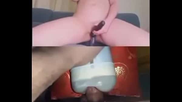 wanking to a sexy big boobs blonde